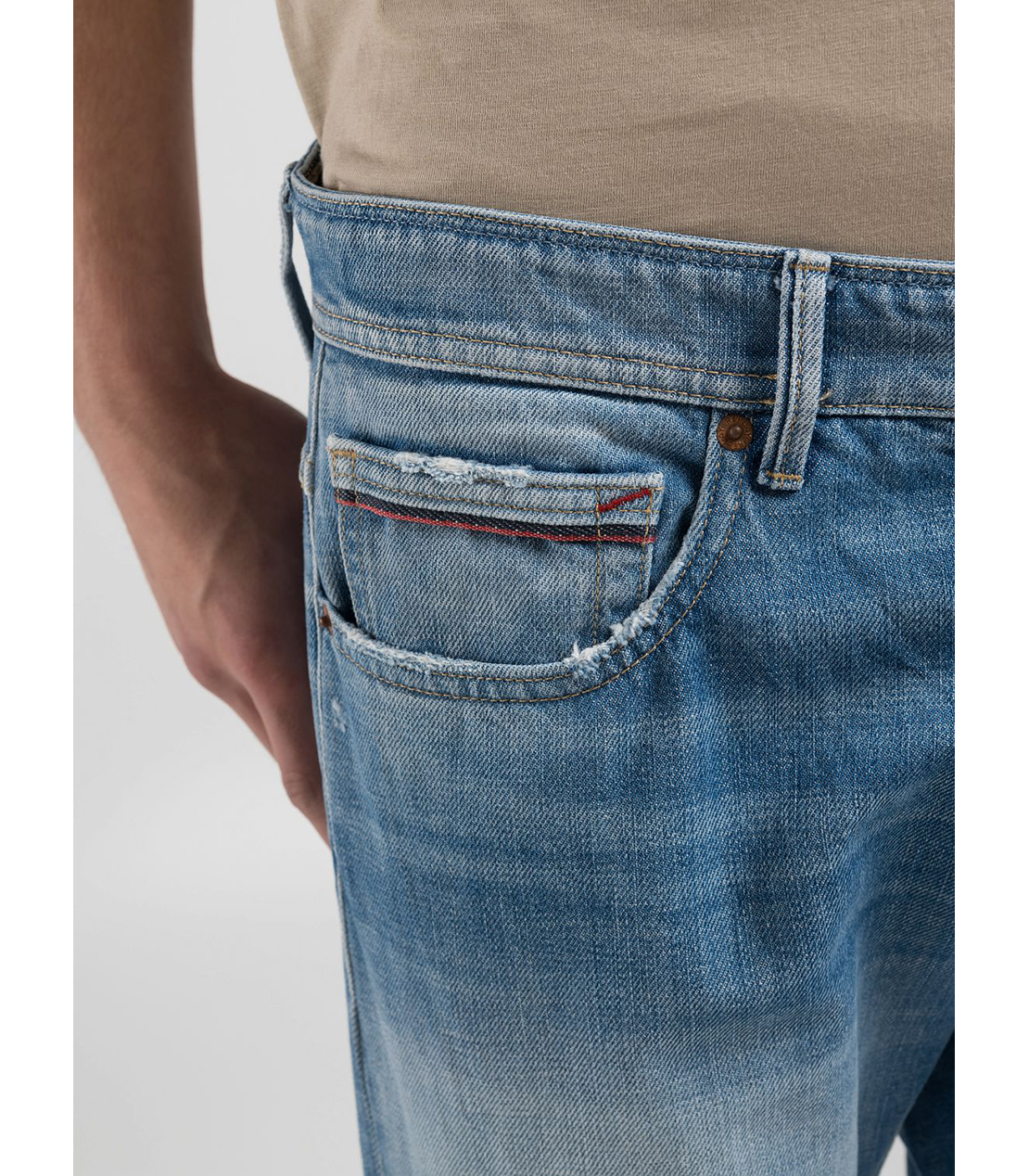 レギュラースリム WILLBI RED LOGOデニム 詳細画像 ライトブルー 6